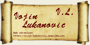 Vojin Lukanović vizit kartica
